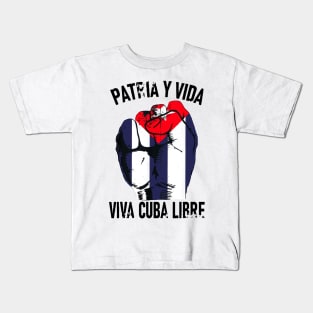 Cuba Flag Cuba Power Pride Vintage Sos Cuba Kids T-Shirt